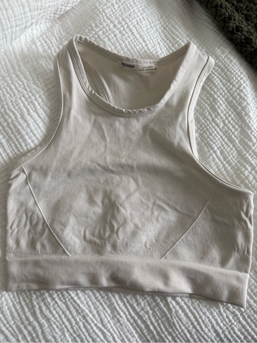 Pull&Bear Light Beige Sleeveless Crop Top